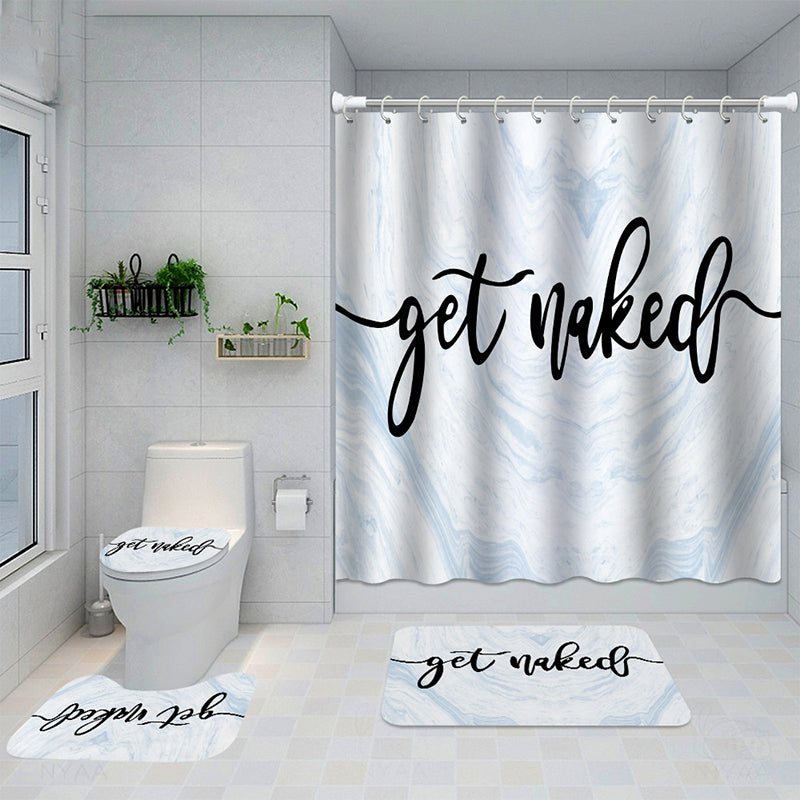 Shower Curtain & Bath Mat Set