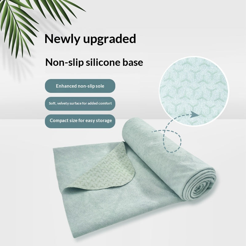 Non-Slip Yoga Mat Towel — Silicone-Backed, Sweat Absorbent